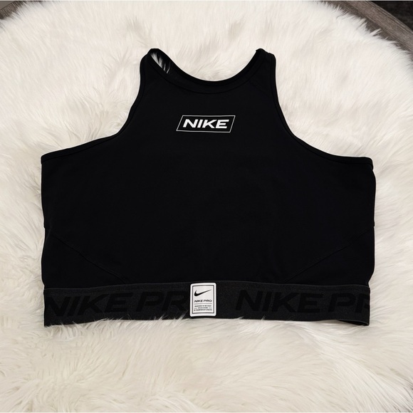 Nike Pro Womens Dri-FIT Cropped Tank Top - Picture 1 of 4